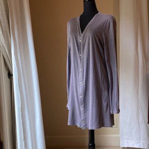 Earth by CP Shades. Button Down Shirt Cardigan. Organic Cotton/Linen. USA